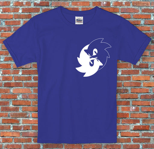 Sonic Ying Yang Pocket Print Hedgehog Video Game Two Tone Inspired T Shirt S-2XL