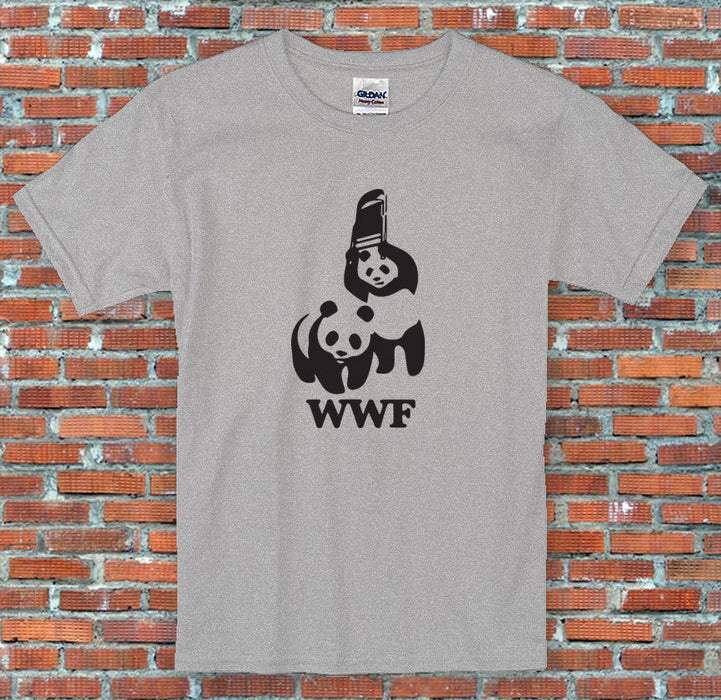 WWF World Wrestling Federation Pandas Parody T-Shirt S-2XL