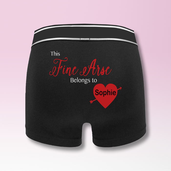 Fine Arse Men's Personalised Name Boxers